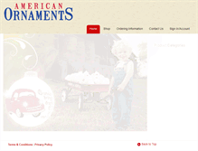 Tablet Screenshot of americanornaments.com